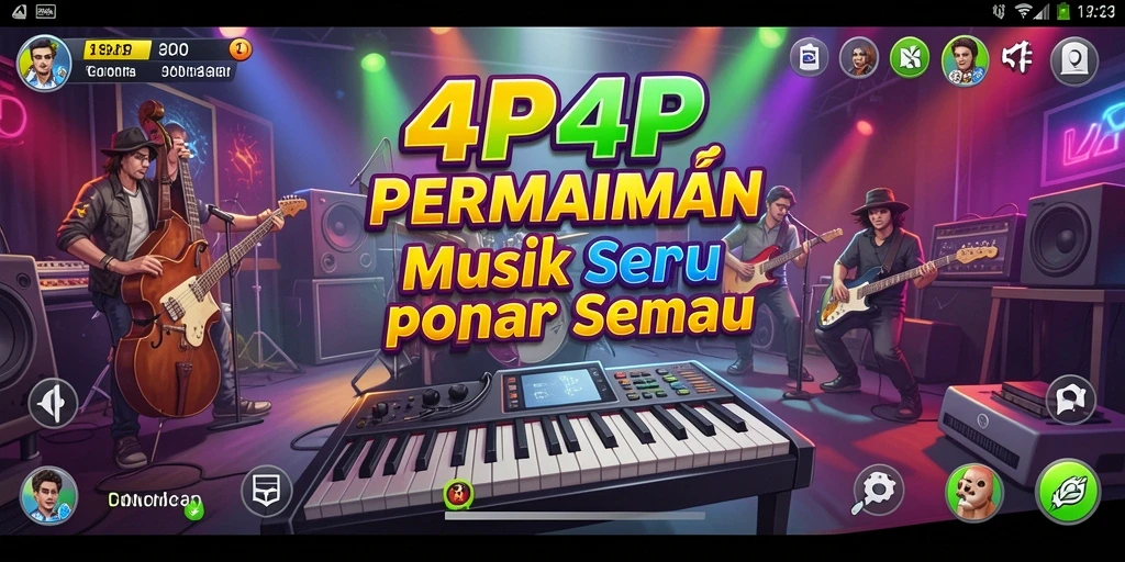 Tampilan gameplay 4P4P yang menarik dan penuh warna.