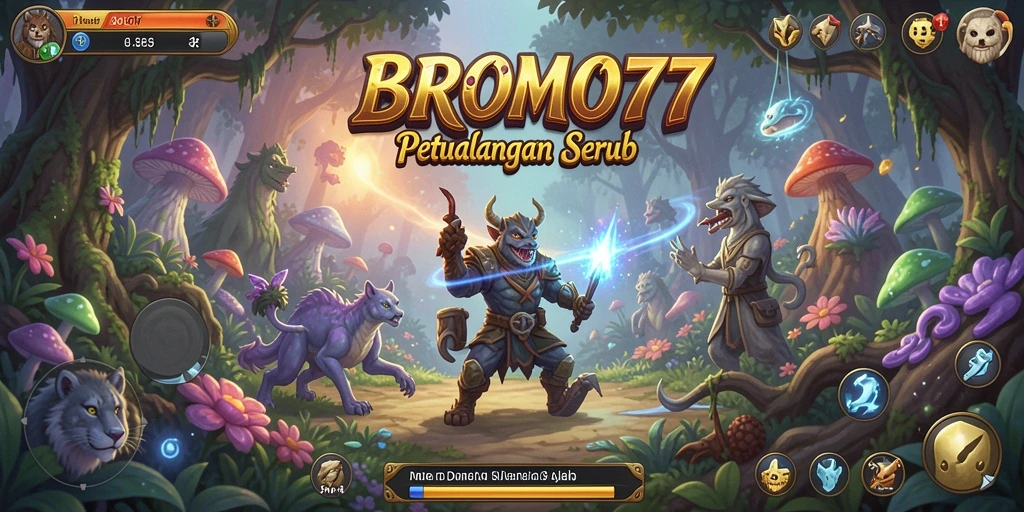 Screenshot dari gameplay BROMO77 yang menampilkan aksi petualangan seru.