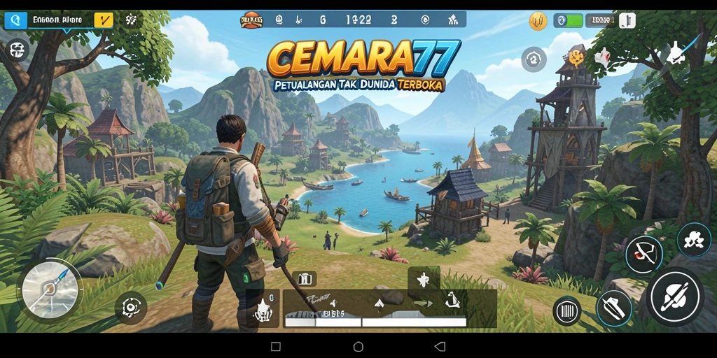 Tampilan gameplay petualangan seru di dunia terbuka CEMARA77.