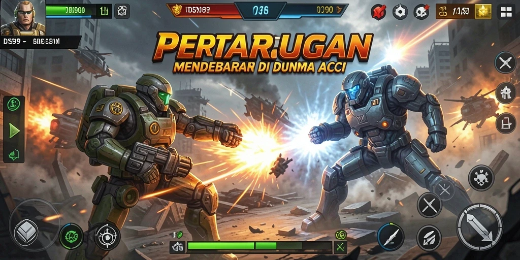 Screenshot gameplay DS99 menampilkan aksi seru dan penuh ketegangan.