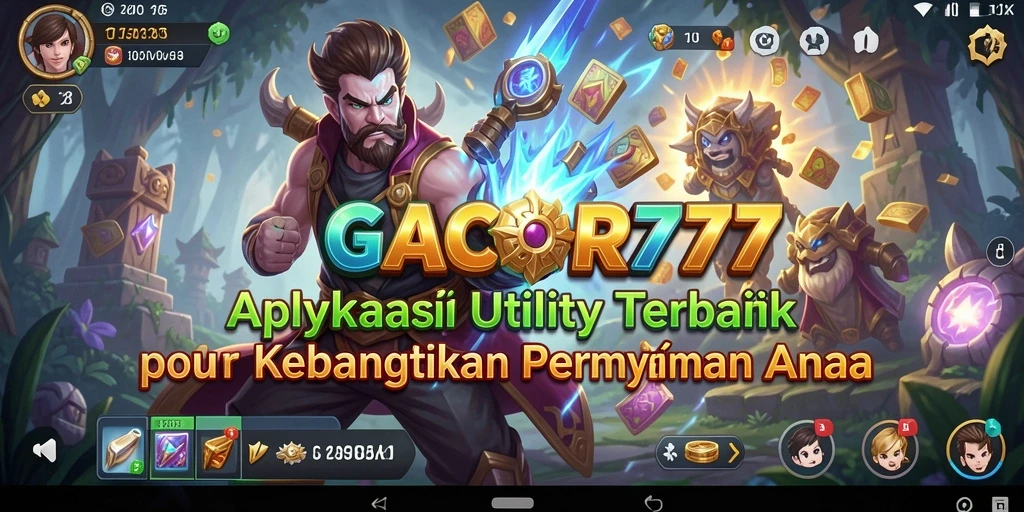 Tampilan aplikasi GACOR777 dengan fitur Utility modern.