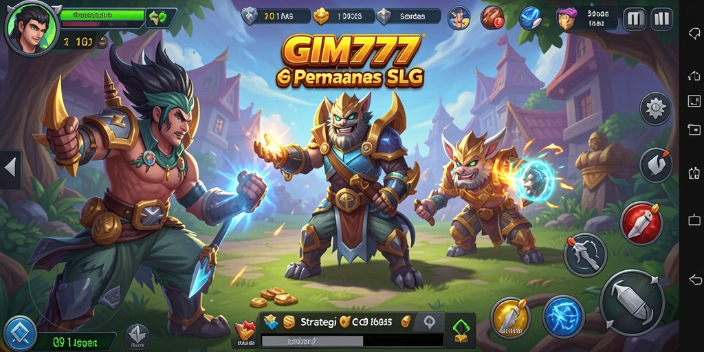 Tampilan gameplay GIM777 dengan elemen strategi SLG yang menarik.