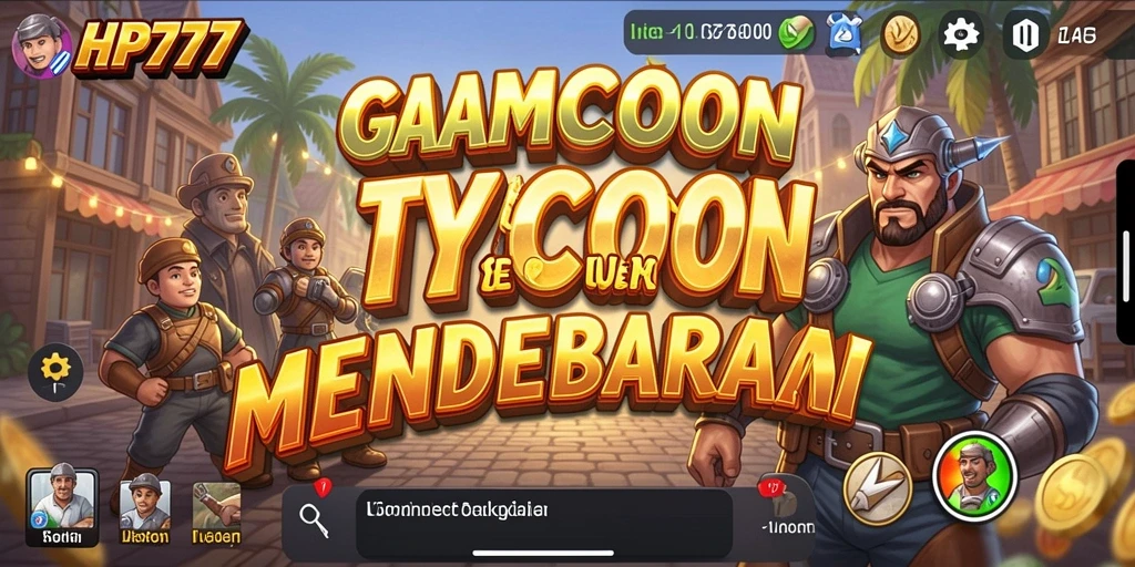 Tampilan menarik dari gameplay Tycoon HP777 dengan berbagai pilihan bisnis.