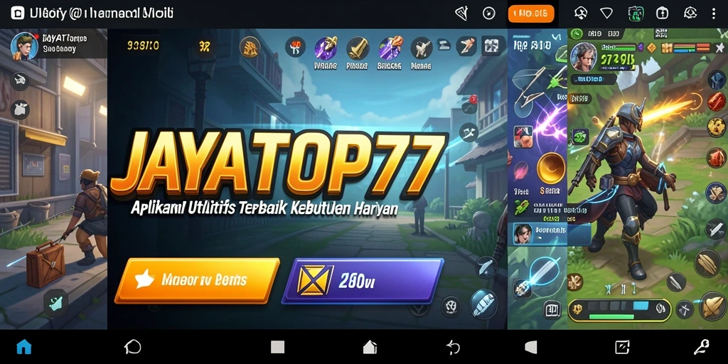 Screenshot utama JAYATOP77 menampilkan antarmuka bersih dan fitur unggulan.