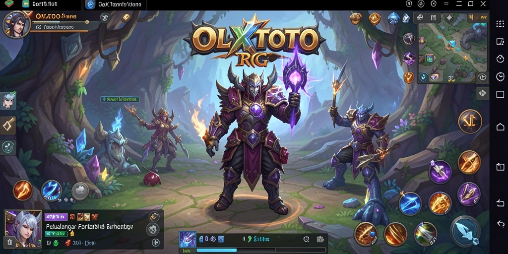 Screenshot utama OLXTOTO menunjukkan aksi mendebarkan dalam pertempuran RPG.