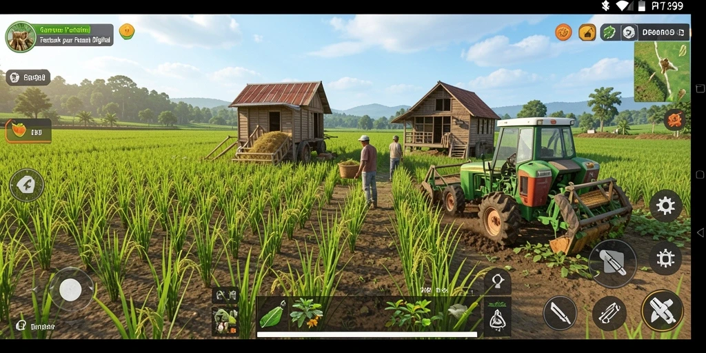 Tampilan gameplay PPV99 yang menarik saat bertani di lahan luas.